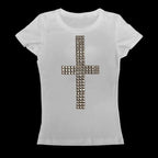 Emo Kpop Goth Baby Tees Women 90s Vintage Clothing T-shirts Kawaii Girl Harajuku Cross Hot Stamping Y2k Clothes Streetwear