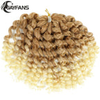 1- 5 Packs 8 inch Jumpy Wand Curl Jamaican Bounce Crochet Hair Natural Black Wand Curls Crochet Hair Short Curly Crochet Braids