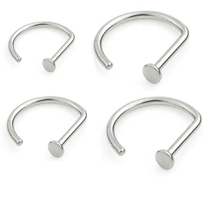 ASTM F136 Titanium PIERC D Shape Nose Ring Nostril Piercing Hoop Septum Rings Bar Pin Nose Lip Studs Body Jewelry Wholesale