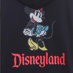 Disneyland Sweatshirt Castle Shining  Mickey Disneyworld Letter Glitter Minnie Unisex Couple Women Zip Pocket Hooded Jumper Top