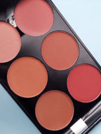 6-color blush and contouring all-in-one palette, pearlescent matte powder makeup palette