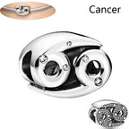 Authentic 925 Sterling Silver Sparkling Aries Leo Scorpio 12 Zodiac Signs Constellation Charm Beads Fit Pantaro Bracelet Jewelry