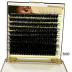 1boxes196/280 Cluster Lashes 5D Fluffy Thick Eyelash Extension D Volume Mixed 8-20MM Tray Faux Mink Lashes Lash Extension Makeup