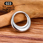 ASTM F136 Titanium 16G Moon Septum Hoop Ring Anodizing Hinged Segment Nose Clicker Tragus Helix Daith Earring Piercing Jewelry
