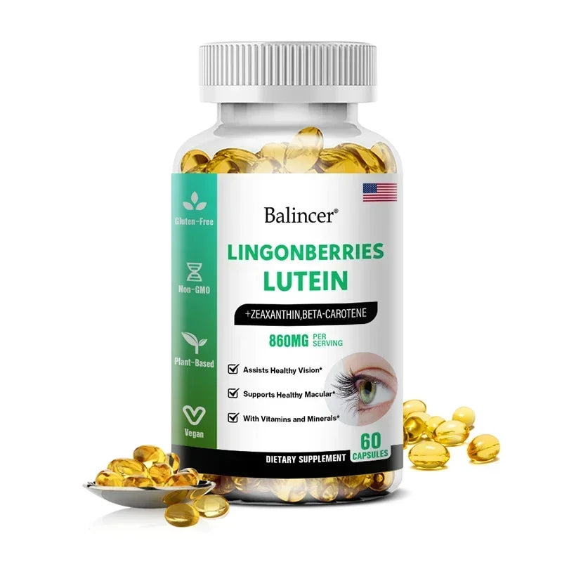 Balincer Lutein Capsules with Zeaxanthin, Vitamin, Dietary Supplement for Eye Health Support, 120/60/30 Easy-to-Swallow Softgels
