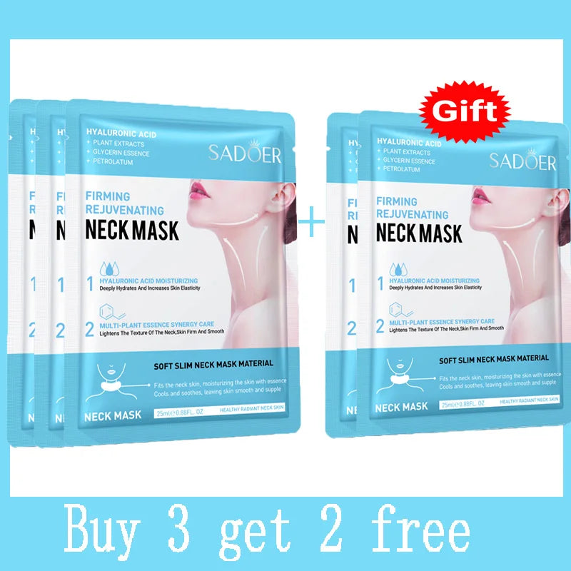 10PCS Collagen Anti Wrinkle Neck Mask Anti Aging Fade Fine Lines Firm Skin Moisturizing Brighten Rejuvenating SkinCare Cosmetics