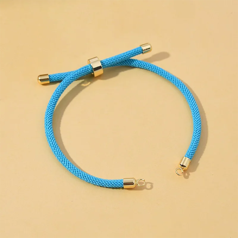 10Pcs Twisted Nylon Cords Bracelet Adjustable Extension Tail Chain Connector For DIY Handmade Jewelry Making Accessories