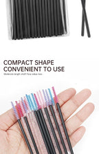 50pcs Grafted eyelashes Single color disposable eyelash brush Spiral eye Makeup Eyelash curler makeup brush cosmetic tools