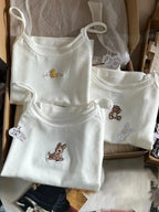 Cute Animal Embroidery Tank Tops Women Summer Lace Trim Cotton Sleeveless Camisole Vests Solid Vintage Sweet Slim Crop Top Y2k