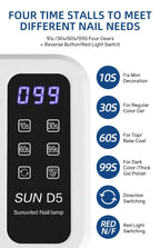 140 Beads Professional UV LED Nail Lamp For Nails 480W Fast Curing Gel Polish Lamp With LCD Display Screen Smart Sensor