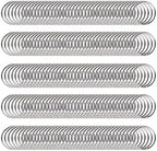 20/100pcs Stainless Steel Polished Key Ring Key Chain 25mm Round Flat Round Split Keychain Metal Blank Circle For DIY Findings