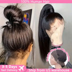 Bone Straight 13x4 Lace Frontal Wig For Women 5x5 Glueless Invisi-Drawstring Black Human Hair Wigs 360 Full Lace Wig Human Hair