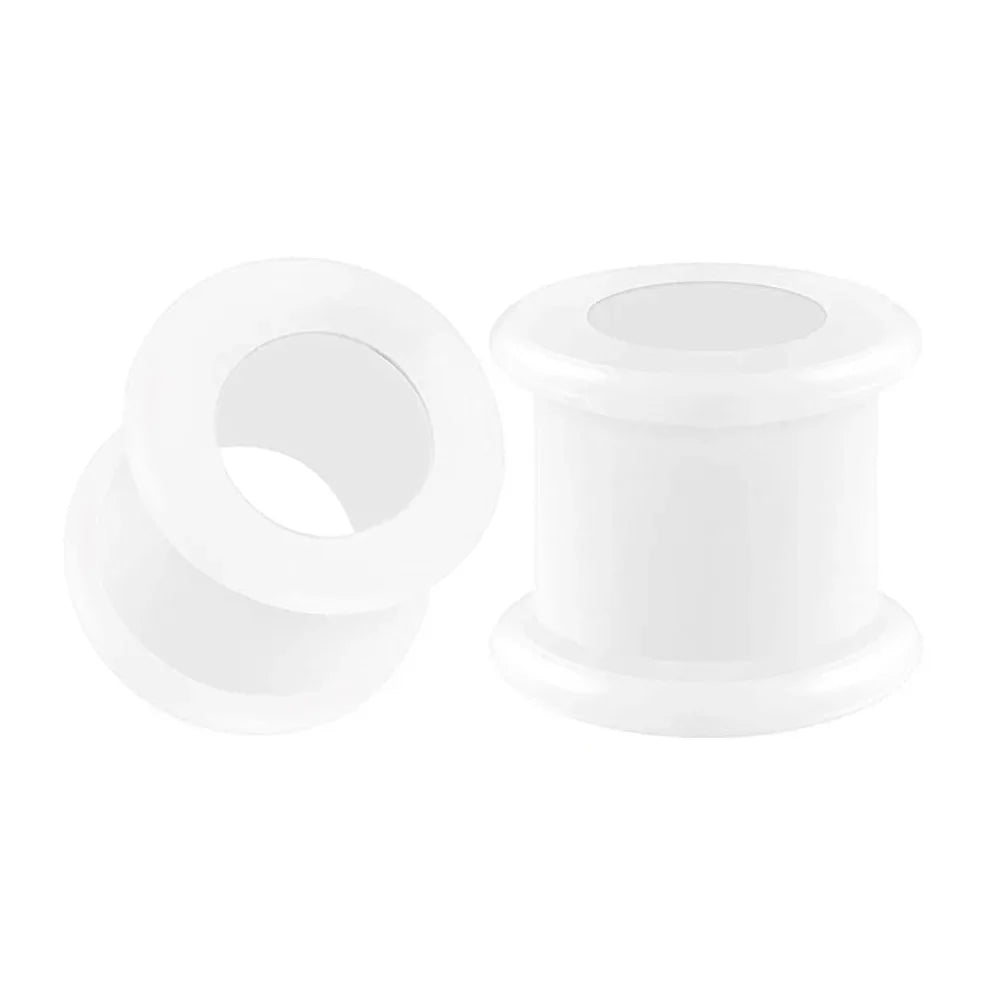 3-38mm Big Size Hollow Silicone Flexible Double Flared Flesh Ear Tunnel Plugs Phimosis Stretcher Rings Gauge Expander Stretchers