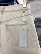 Dave&Di Summer British High Street Retro Loose Jeans With High Waist Wide Legs Broken Jeans For Women Boyfriend Style Mom Jeans