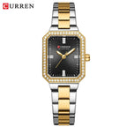 CURREN Women Watch Quartz Watch for Ladies Simple Elegant Dress Wristwatch Stainless Steel Bracelet