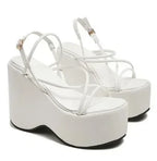 2025 Platform Brand Design Woman's Sexy Sandals Shoes Punk Wedges High Heels Comfy Leisure Woman Shoes Designer Sandalias