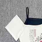 Beautiful Flower pattern Print vest Women Crop top Casual fashion Tops cute Comfortable sexy Female Clothes Sweet Girl Baby Top