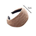 2025 Korea Elegant Chiffon Wide Hairbands Headband Women Girls Gift Scrunchie Hair Head Hoop Band Accessories Headdress Headwear