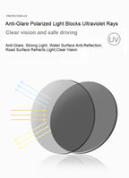 1/2PCS Night Vision Glasses Men Anti-Glare Driving Goggle Half Frame Polarized Sunglasses for Driver UV400 Day and Night Glasses