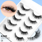 GROINNEYA Cat Eye Lashes Natural Fluffy False Lashes With Winged Ends For Extended Natural Look Soft Clear Stem Lashes Makeup