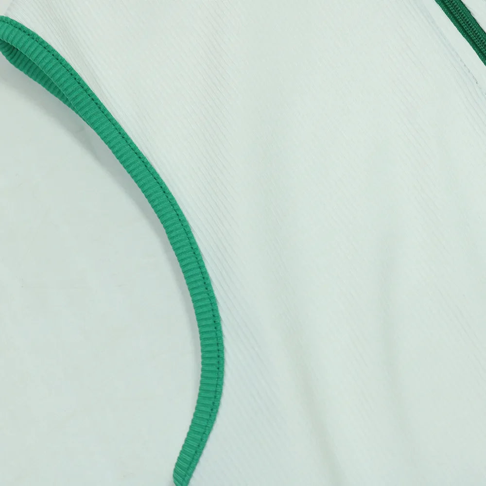 CM.YAYA Women's Set Sleeveless V-neck Vest  + Pleated Skirts 2025 Summer Cute Street Beach Two 2 Piece Sets Outfits Tracksuit