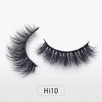 Dropshipping Reuseable Natural Long 12-15mm 3D Faux Mink Lashes Fluffy Volume False Eyelashes Cruelty Free Wispy Makeup Lashes