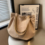 Casual Women's Bag New Large Capacity Canvas Tote Bag Lightweight Women Shoulder Bags Simple Style Female Handbags HJ8396