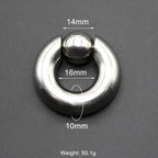 1Pc Large Gauges Stainless Steel CAPTIVE SPRING BEAD RING for Septum Piercing BCR Nose Ring Hoop Expander Earlobe Earrings 00G