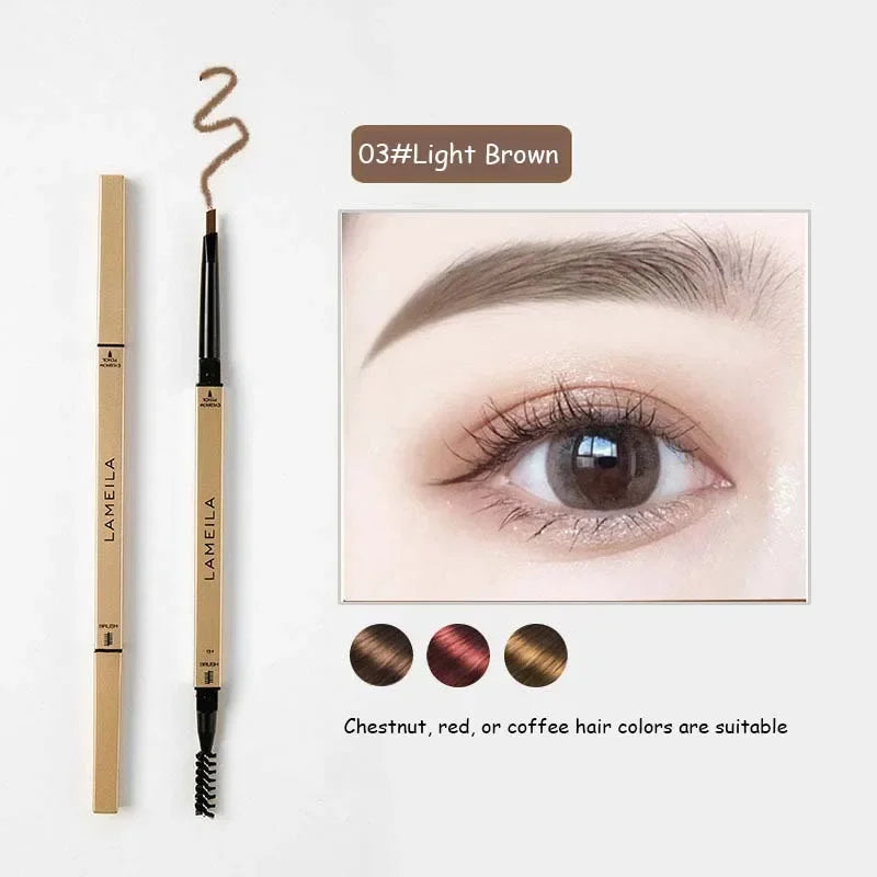 Double Head Eyebrow Pencil with Brush Waterproof Smooth 5 Colors Eye Brow Pen Tint Mascara Enhance Cosmetics Beauty Women Makeup