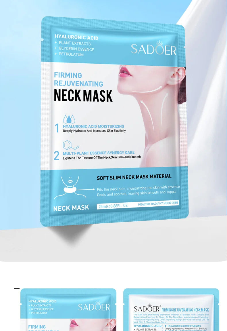 10PCS Collagen Anti Wrinkle Neck Mask Anti Aging Fade Fine Lines Firm Skin Moisturizing Brighten Rejuvenating SkinCare Cosmetics