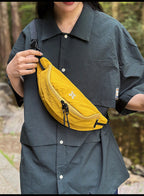 Casual Waterproof Chest Bags Large Capacity Crossbody Bags Korean Fashion Waist Bag Fanny Pack for Women Men's Travel Bag Banana