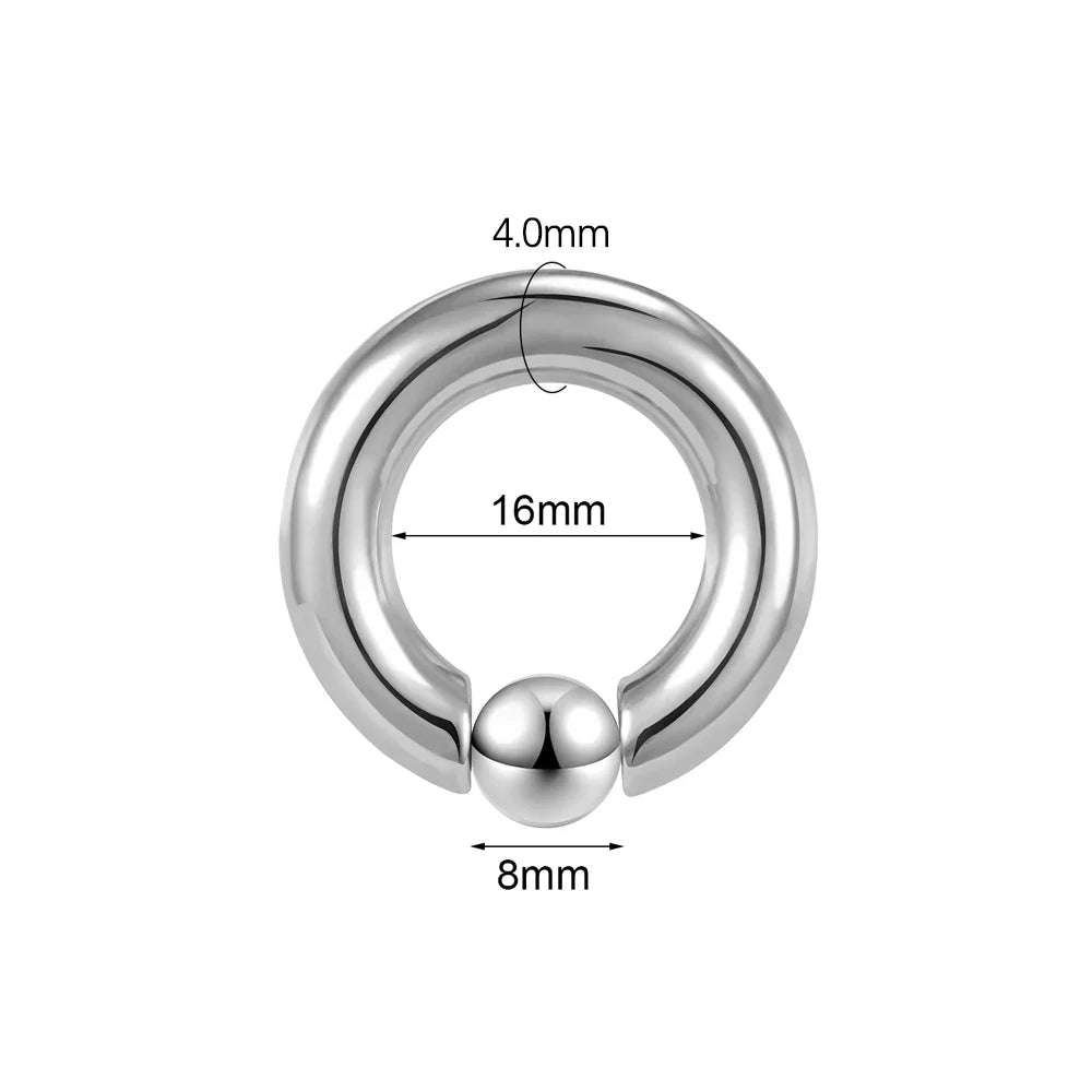 ASTM F136 Titanium PIERC Hinged Segment Hoop Earrings Large size Nose Rings 10G-6G 2.5mm-4mm Seamless Labret Lip Body Piercing