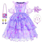 Encanto Princess Costume Isabella Dress Suit Charm for Girls Cosplay Isabela Carnival Christmas Birthday Party Mirabel Clothes