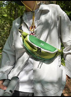 Casual Waterproof Chest Bags Large Capacity Crossbody Bags Korean Fashion Waist Bag Fanny Pack for Women Men's Travel Bag Banana