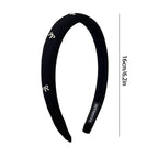 1pc/3pcs butterfly tie headband simple solid color fabric sponge head buckle headband accessory