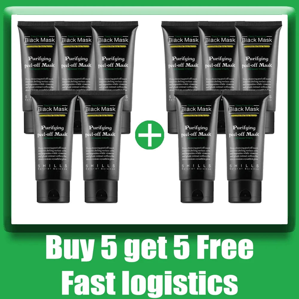 Bamboo Charcoal New Suction Face Deep Cleansing Black Mud Mask Blackhead Remover Peel-Off Mask Easy To Pull