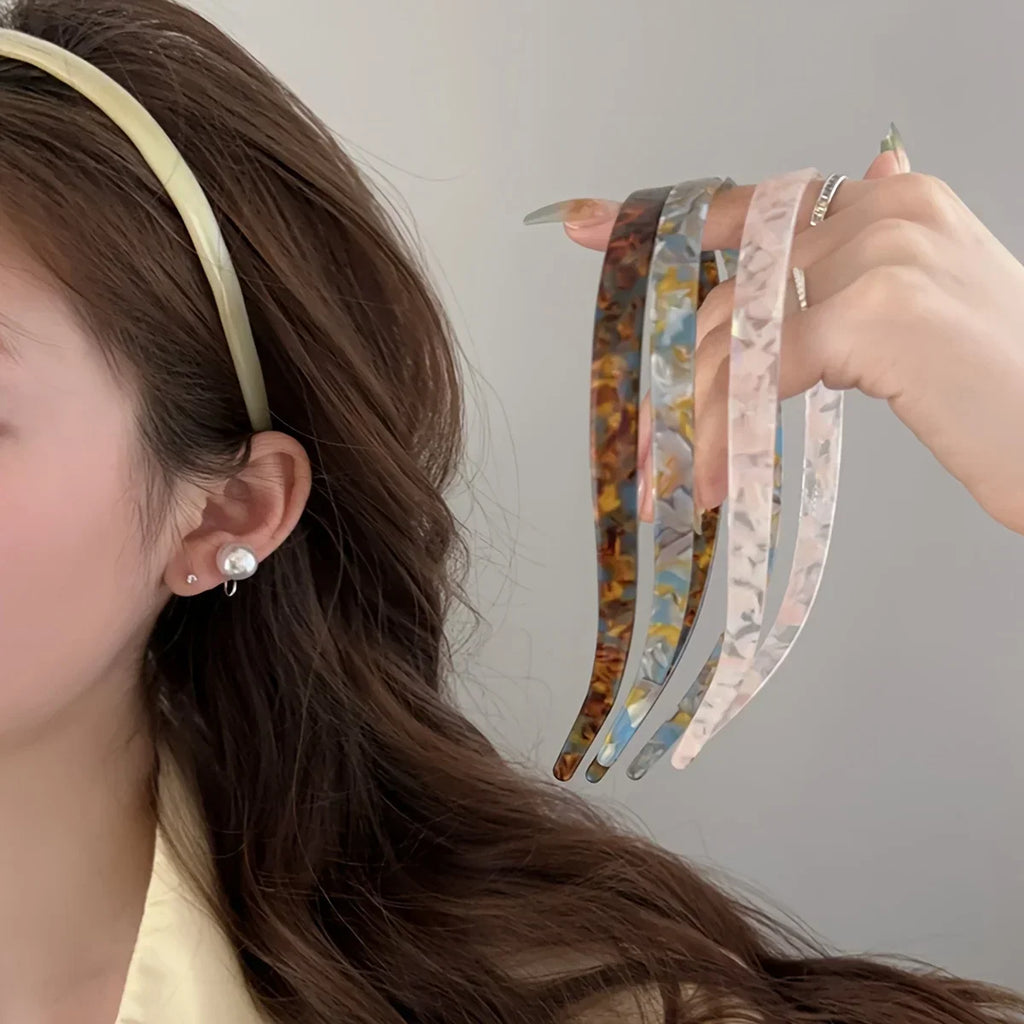 1pc Ladies Non-Clamping Ear Bone Hair Accessories Acetic Acid Headband Headband High-End Hairband Girls 2025 New Summer Elegant