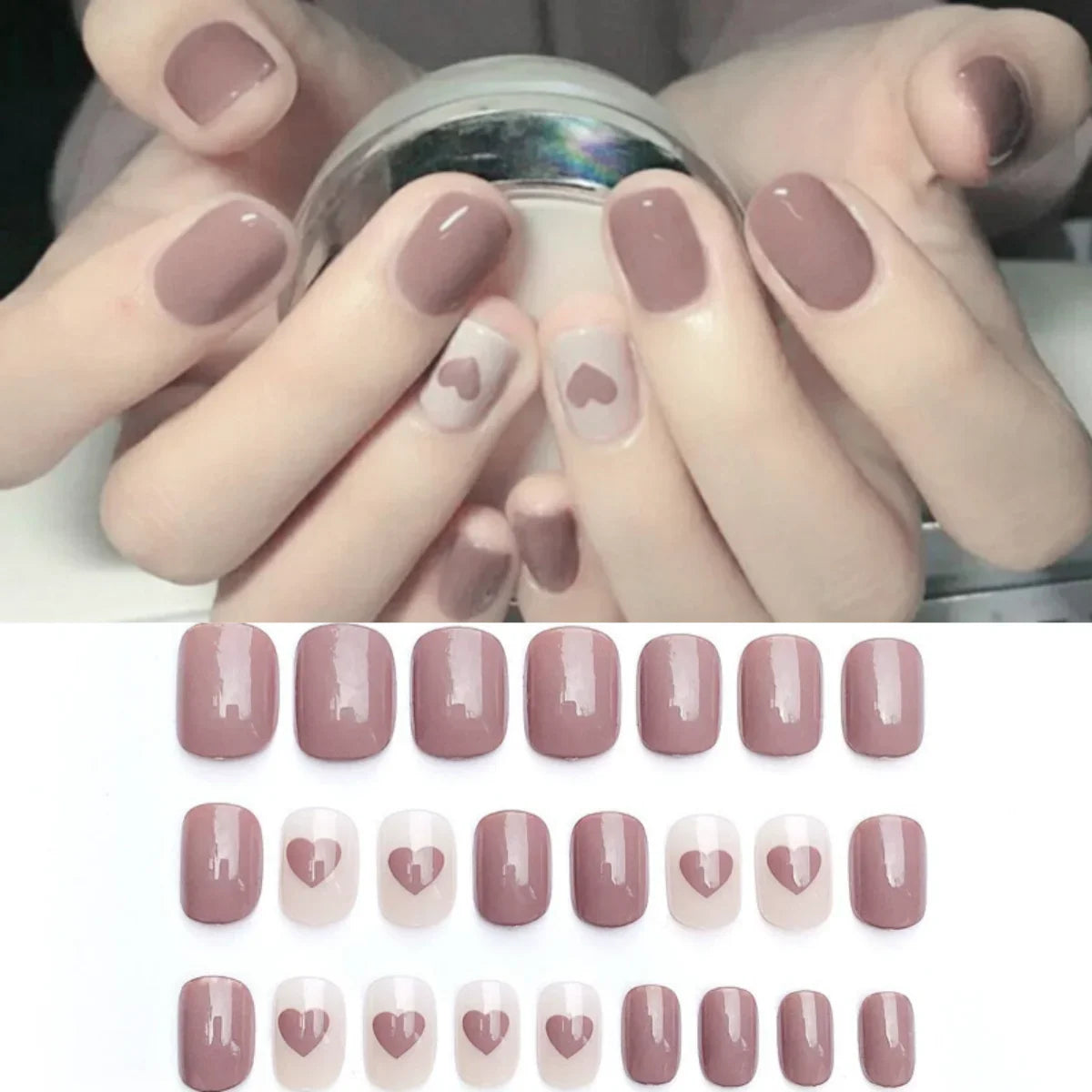 24PCS/SET Cold Black Chess Board Wearing Fake Nails Finished Product Long Full Coverage Acrylic Removable Press on Nails Art Tip