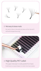 ANNAFRIS W Shape 6D Volume Eyelash Extension False Mink Soft Natural Premade Fans Lash 6D W Shaped Easy Faning Eyelashes