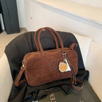 2025 new high-end luxury designer Boston handbag female niche retro fashion all-match pillow bag shoulder messenger bag trend