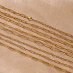 5pcs 45+5cm plated Gold Stainless Steel Link Chains Oval Bulk Necklaces Jewelry Adjustable Chains Wholesale Chokers DIY Crafts