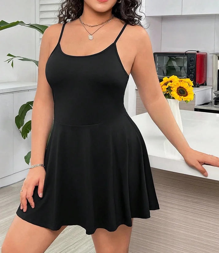 2024 Europe And The United States Summer New Plus-Size Women Comfortable Halter Dress Sexy Backless