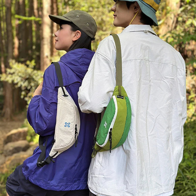 Casual Waterproof Chest Bags Large Capacity Crossbody Bags Korean Fashion Waist Bag Fanny Pack for Women Men's Travel Bag Banana
