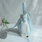 Chinese Style Women's Drawstring Bag Vintage Flower Embroidery Hanfu Handbag Street Fashion Girls Bucket Shape Shoulder Bag