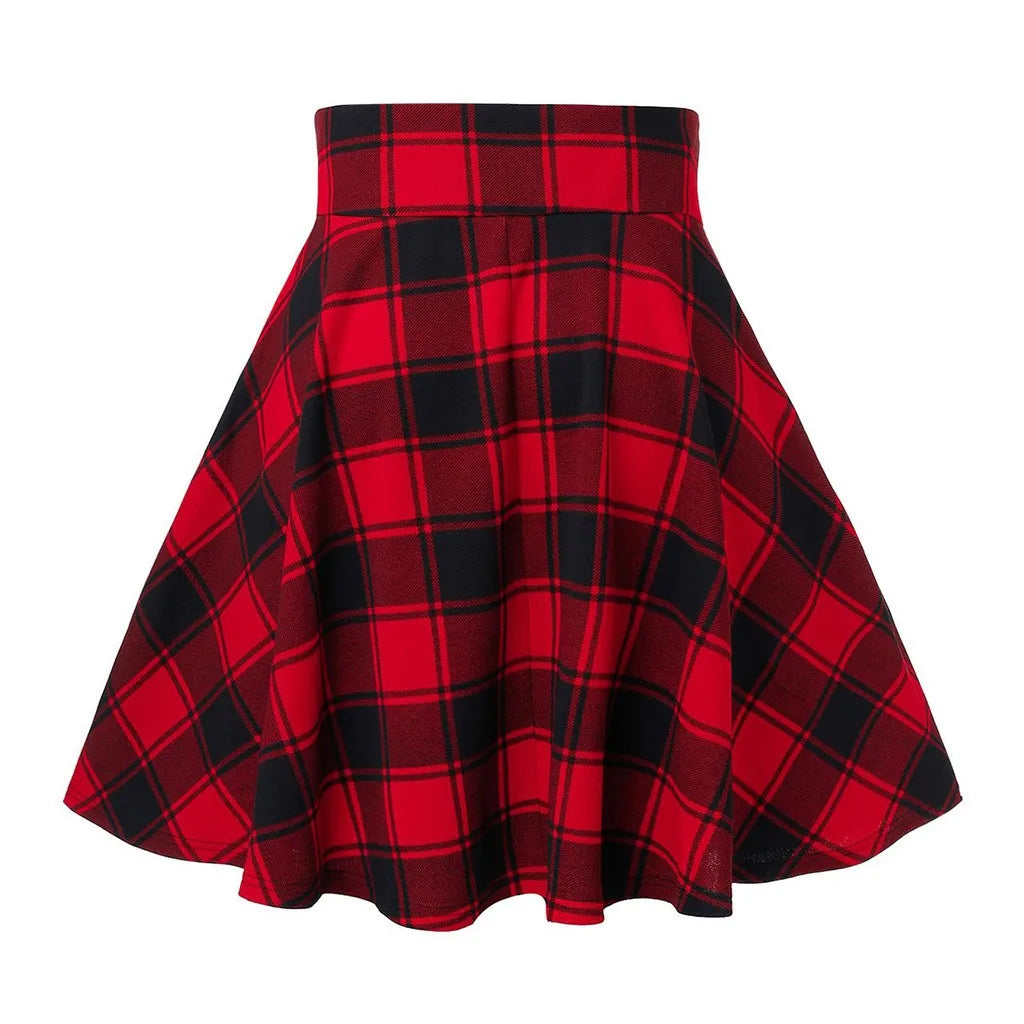 Black Checkered Women's Gothic Skirt Women Pleated Plaid Skirts Spring Autumn Girl Hip Hop Female Punk Goth Mini Skirt Clubwear