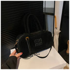 2025 new high-end luxury designer Boston handbag female niche retro fashion all-match pillow bag shoulder messenger bag trend