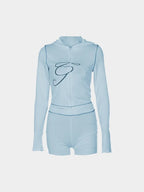 2025 Spring Fashion New Casual Women's Sets Long Sleeve Zipper Hoodie Tops and Pants Streetwear White Two 2 Piece Set Outfits