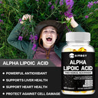 Alpha Lipoic Acid 600 Mg - Supports Antioxidant Health and Sugar Metabolism and Helps Relieve Nerve Pain