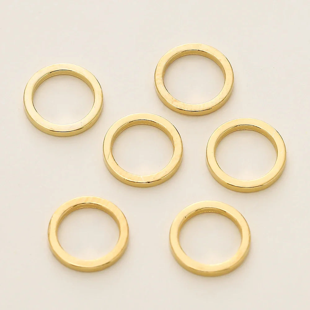 10/20Pcs/Pack 14K/18K Gold Color Plated Close Jump Rings Split Rings Connector for Jewelry Necklace Making Accessories