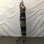 Elegant Women Wide Leg Long Juumpsuit 2024 Spring Summer Fashion Printed Sleeveless Casual Holiday Bodysuits Jumpsuits Trousers